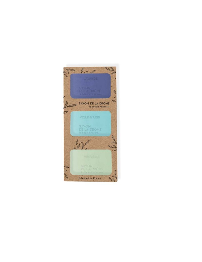 Savons Karité parfums mixtes Lavande Voile Marin Verveine 3 x 100gr Savons Karité parfums mixtes Lavande Voile Marin Verveine 3 x 100gr