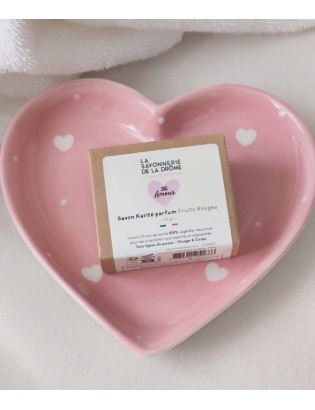 Savon Cœur Karité Parfum Fruits Rouges 42 g Savon Cœur Karité Parfum Fruits Rouges 42 g